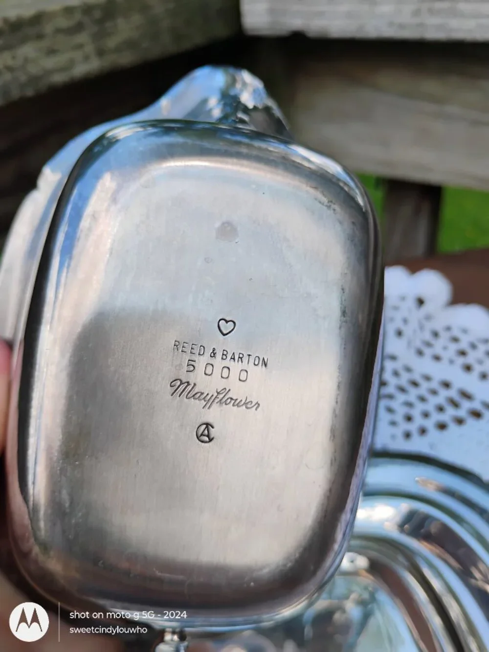 Reed and Barton Mayflower 5000 silver plated gravy boat with under plate made 19